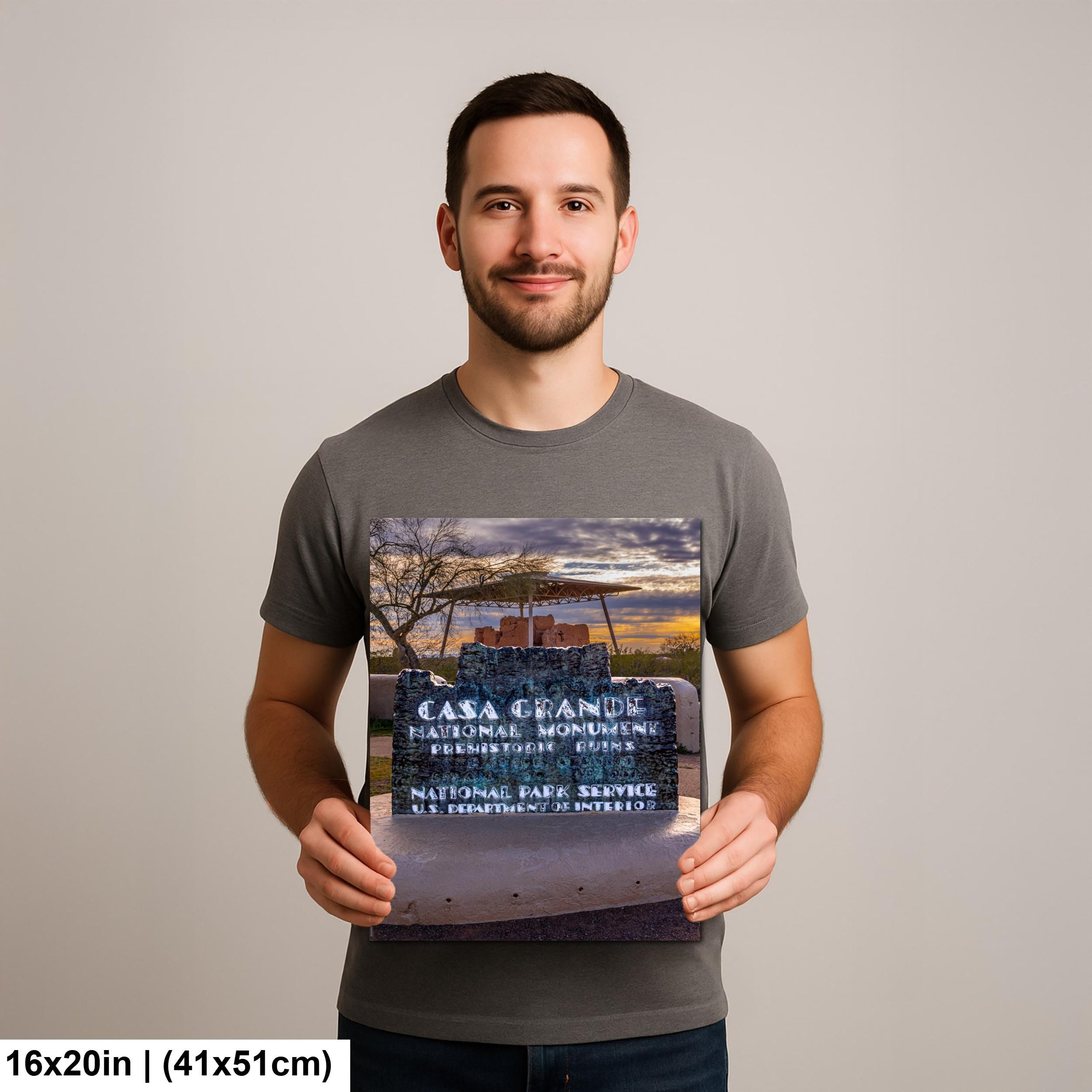 Casa Grande Ruins National Monument, Arizona, Ancient Desert Landmark Photography Wall Art