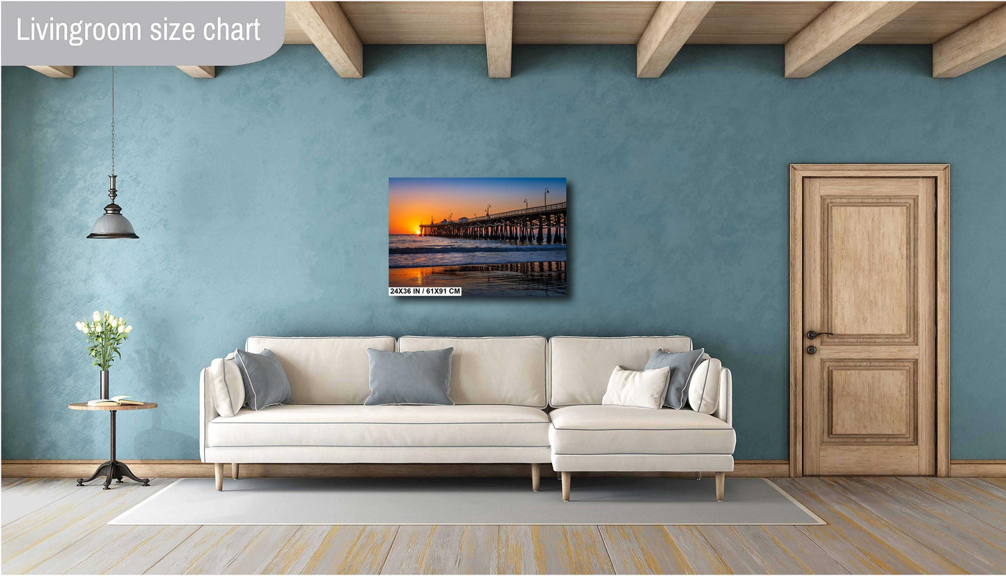 San Clemente Pier Sunset Print: California Beach Seascape