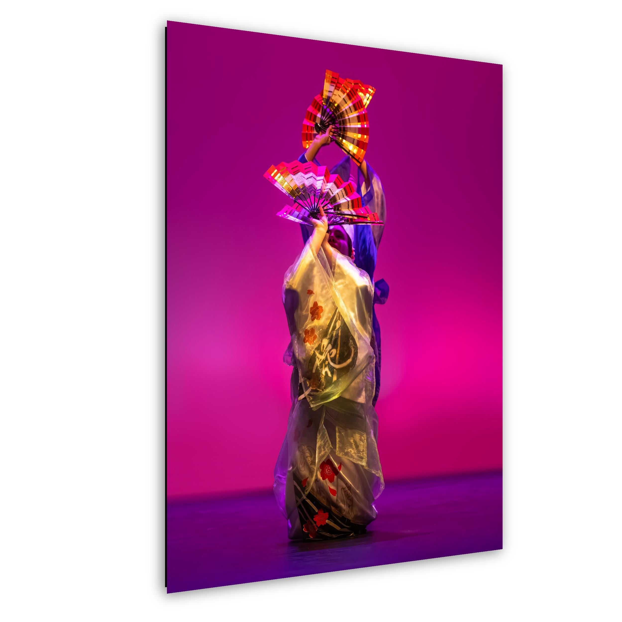 Taiko Odori Fan Dance – Japanese Stage Performance Photography Print | Vibrant Wall Art