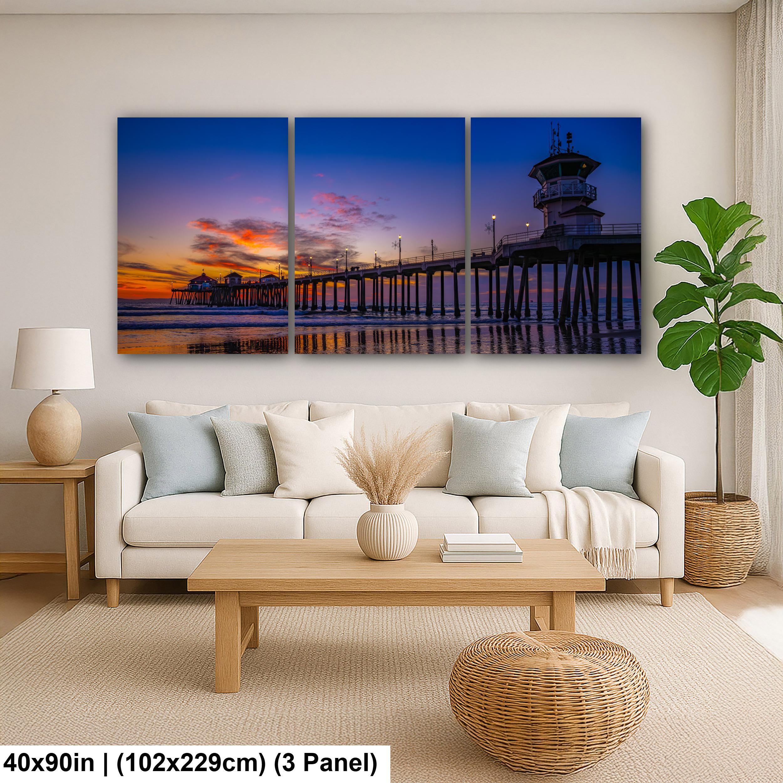 Pacific Glow: Huntington Beach Pier California Coastal Photography Wall Art