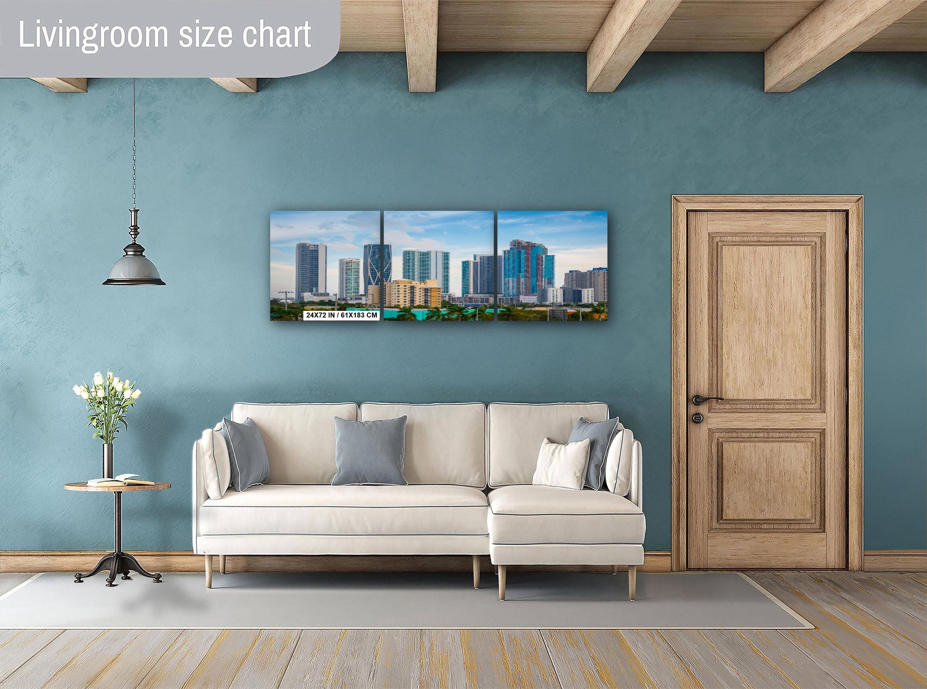 Miami Skyline Canvas Print - Downtown Miami Wall Art | Biscayne Bay Panorama