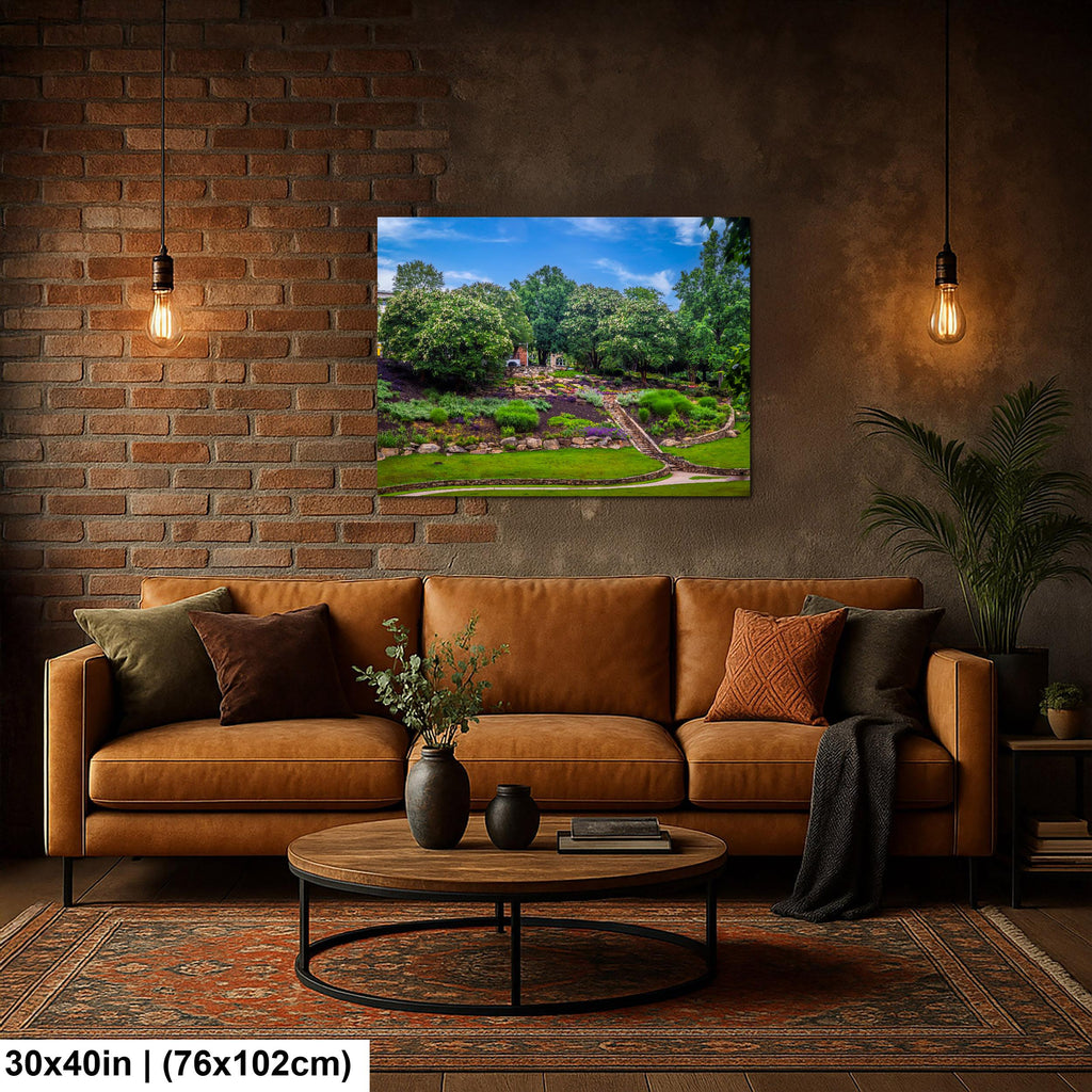 Terraced Gardens: Falls Park Greenville SC Landscape Photography Wall Art