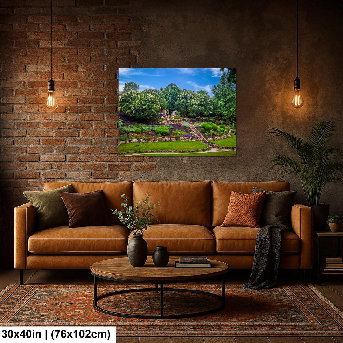 Terraced Gardens: Falls Park Greenville SC Landscape Photography Wall Art
