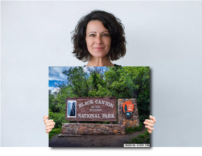 Black Canyon of the Gunnison National Park Welcome Sign, Colorado Print Wall Art Southwestern Photography Aluminum/Acrylic/Metal/Canvas