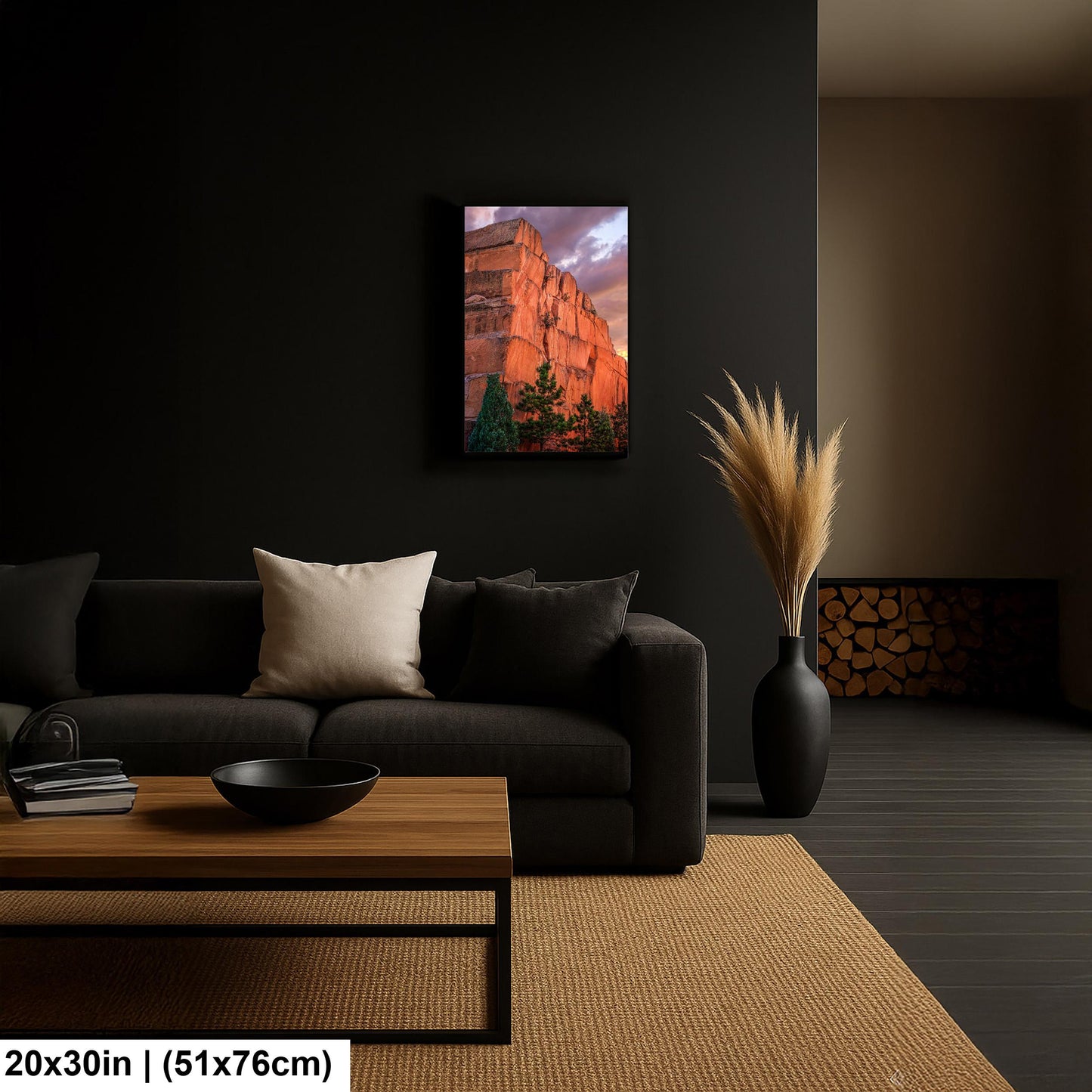 Red Sandstone Cliffs Photography Print, Red Rock Canyon Open Space Colorado Springs, Dramatic Sunset Wall Art