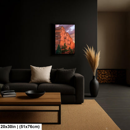 Red Sandstone Cliffs Photography Print, Red Rock Canyon Open Space Colorado Springs, Dramatic Sunset Wall Art