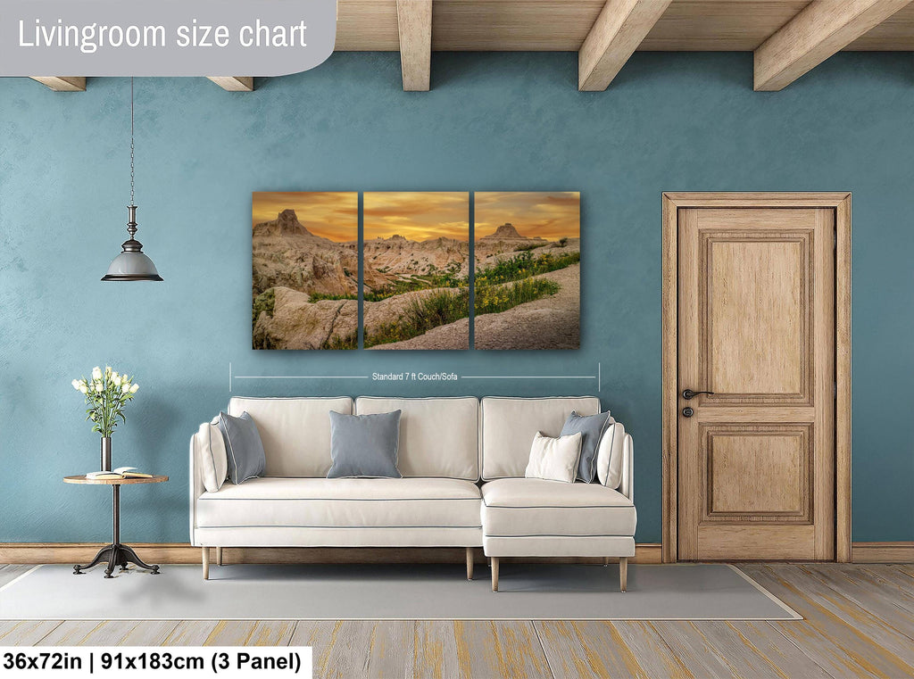 Badlands National Park Sunset, South Dakota Landscape Photography Wall Art