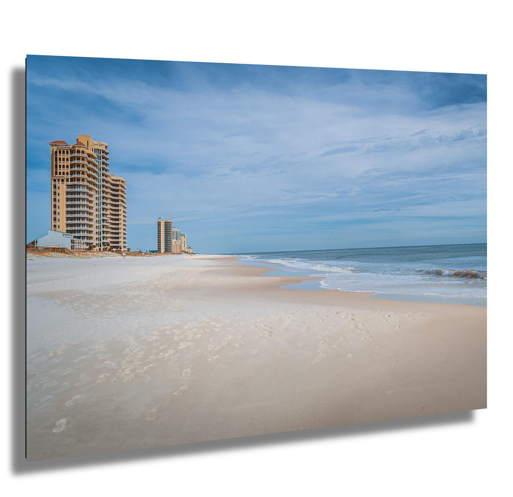 Quiet Perdido Key Beach with Lone Towers Florida Panhandle Winter Print Wall Art Photography Aluminum/Acrylic/Metal/Canvas Travel Decor