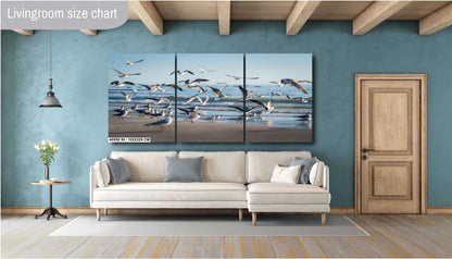 Seagulls of Anna Maria Island Beach, Florida Print Wall Art Bird Wildlife Photography Aluminum/Acrylic/Metal/Canvas Coastal Seascape Decor