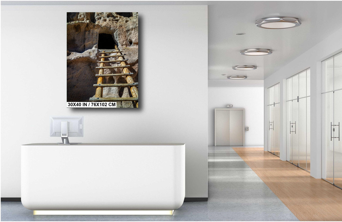 Ladders of Legacy: Exploring Bandelier National Monument Los Alamos New Mexico Wall Art Print Aluminum/Acrylic/Metal/Canvas