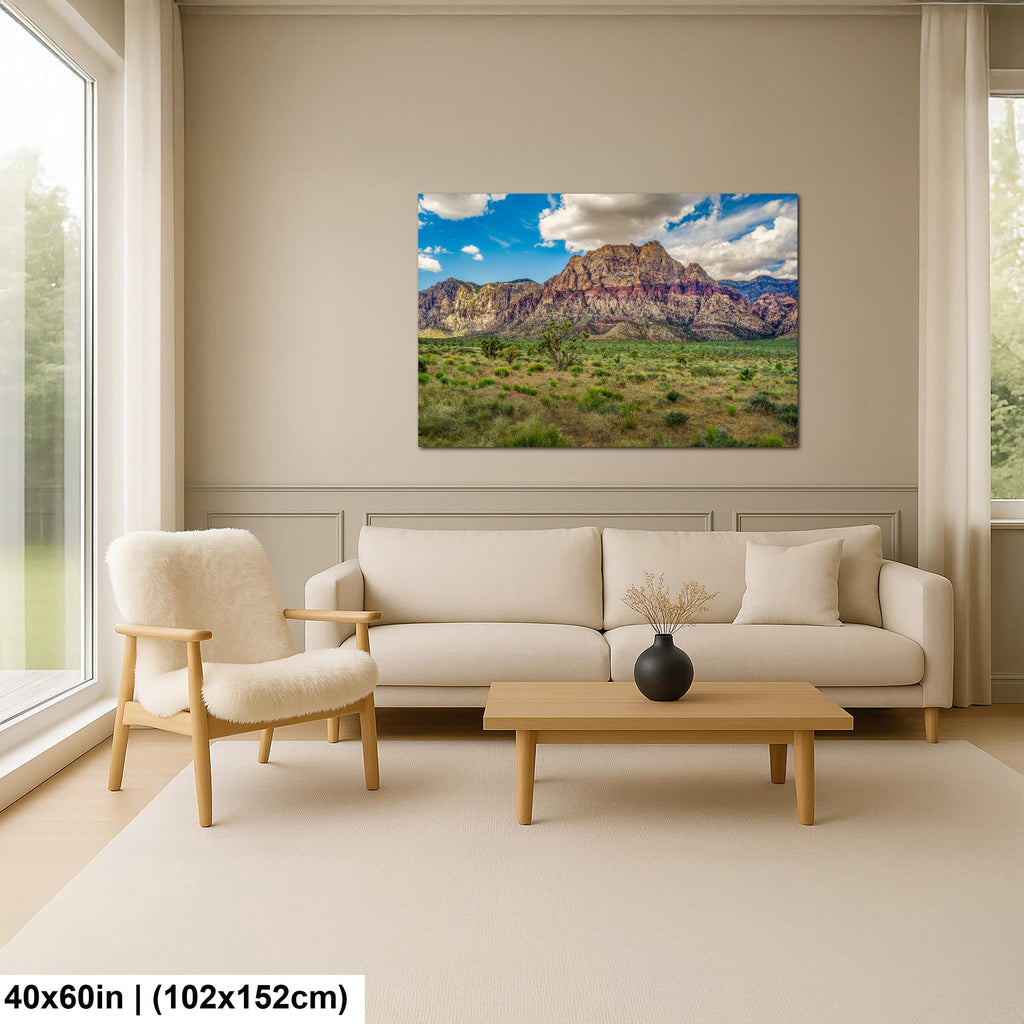 Crimson Sandstone Peak: Red Rock Canyon Las Vegas Nevada Photo Wall Art