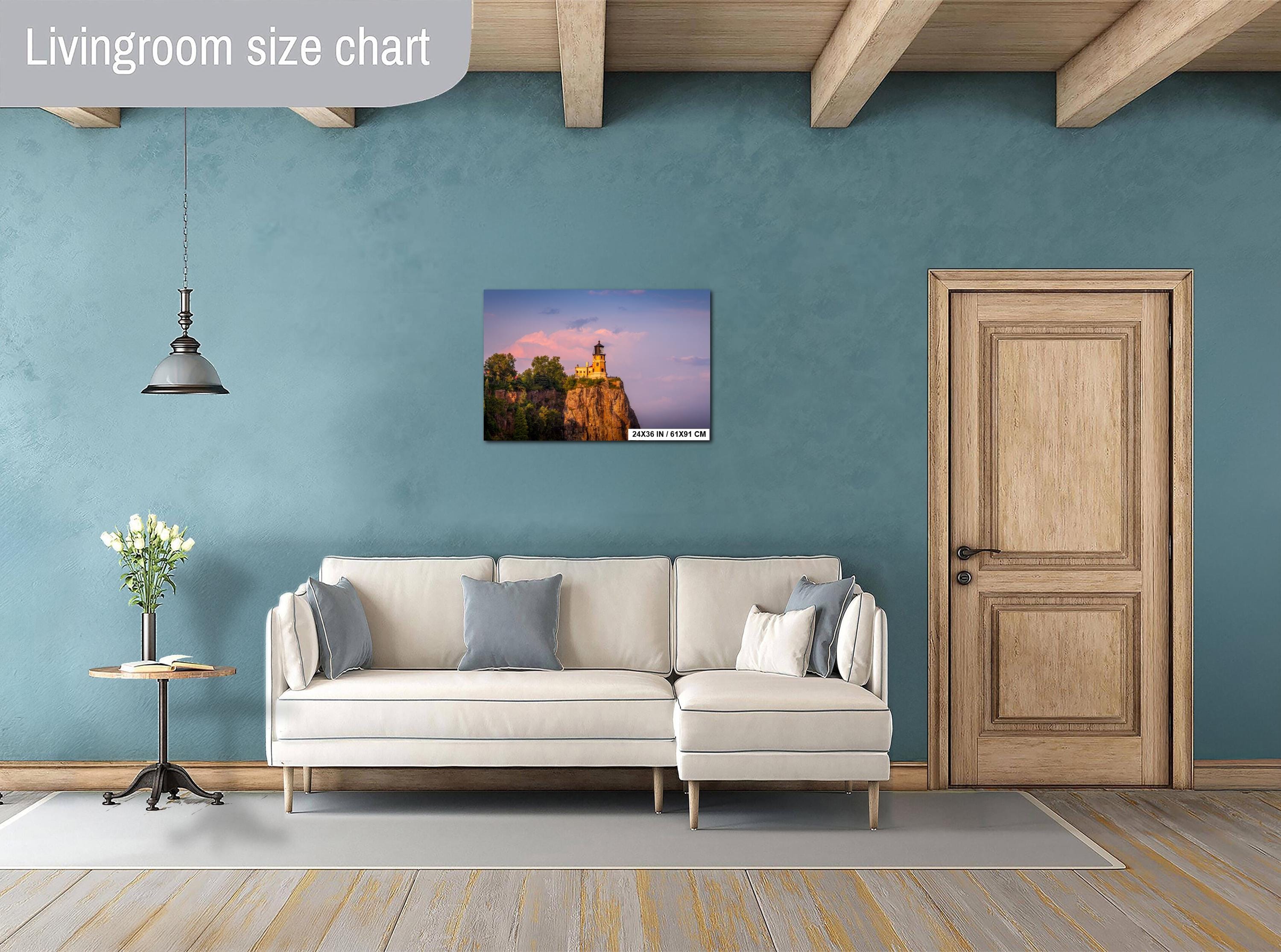 Split Rock Lighthouse Print – Minnesota Wall Art | Golden Hour Sunset Canvas