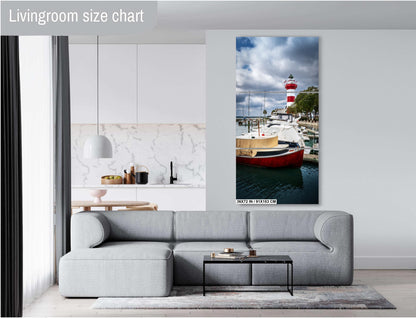 Harbour Town Lighthouse Print - Nautical Wall Art | South Carolina Marina Decor