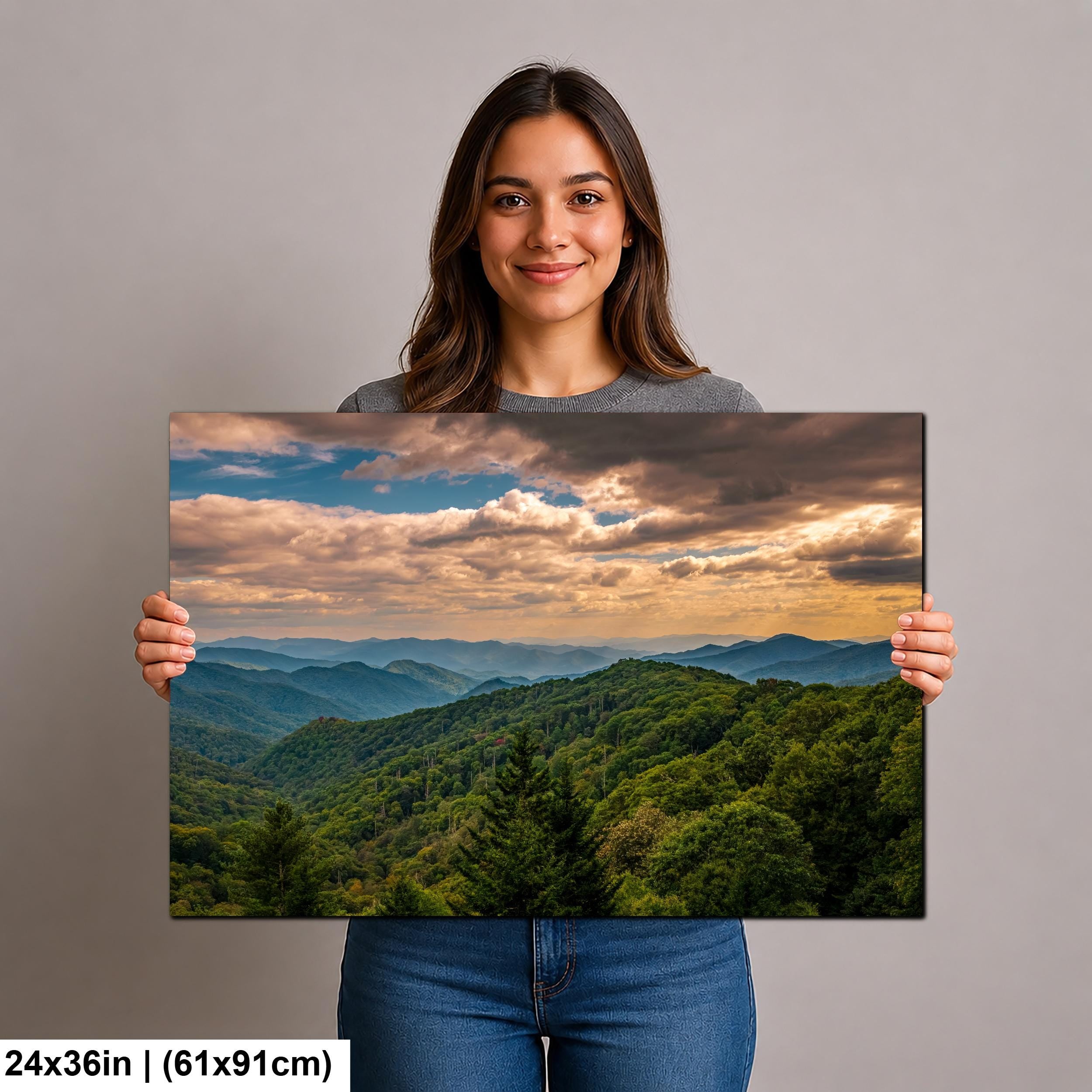 Distant Highlands: Great Smoky Mountains Tennessee Landscape Photo Wall Art