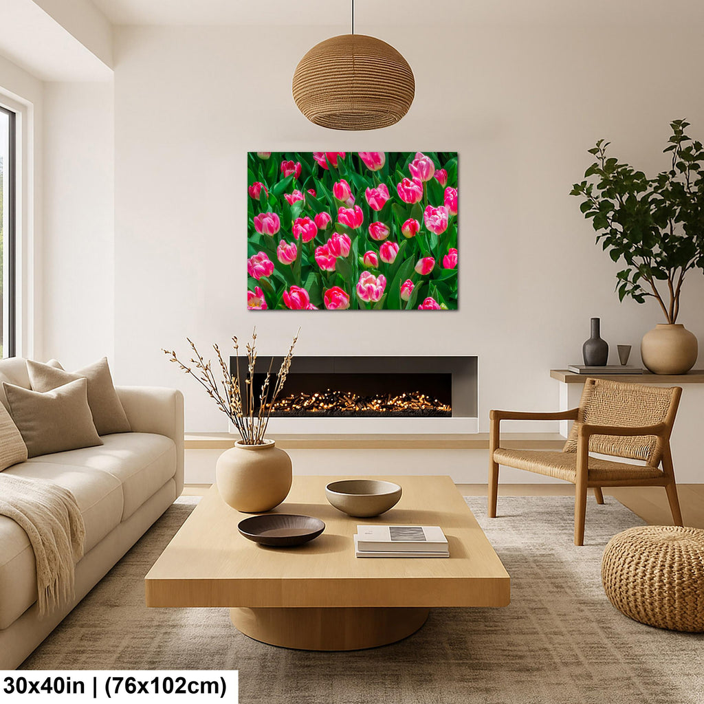 Pink Harmony: Pink Tulips Las Vegas Nevada Flower Photography Wall Art
