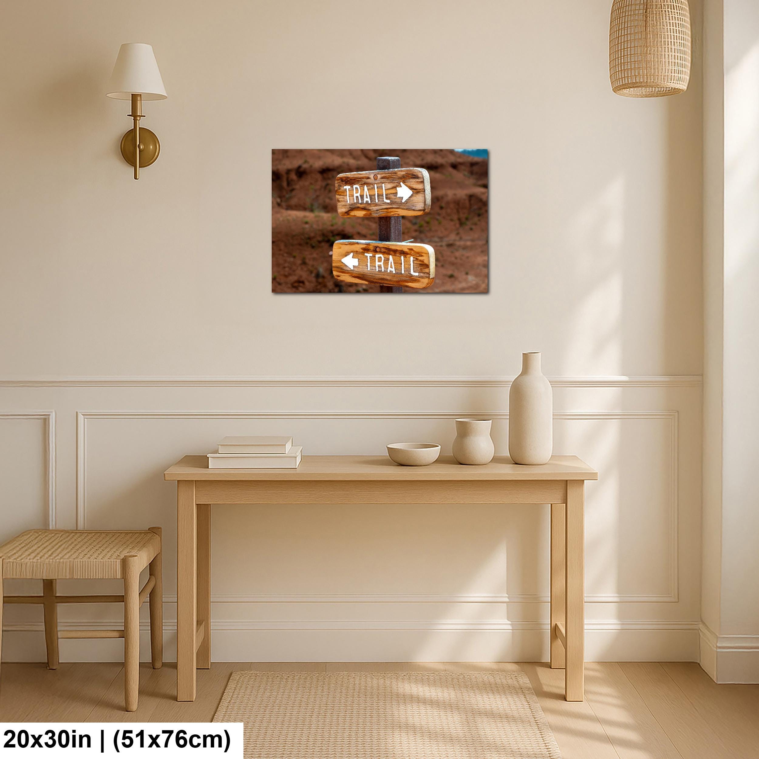 Pathfinder Choice: Rustic Arrow Trail Signs Wyoming Photography Wall Art