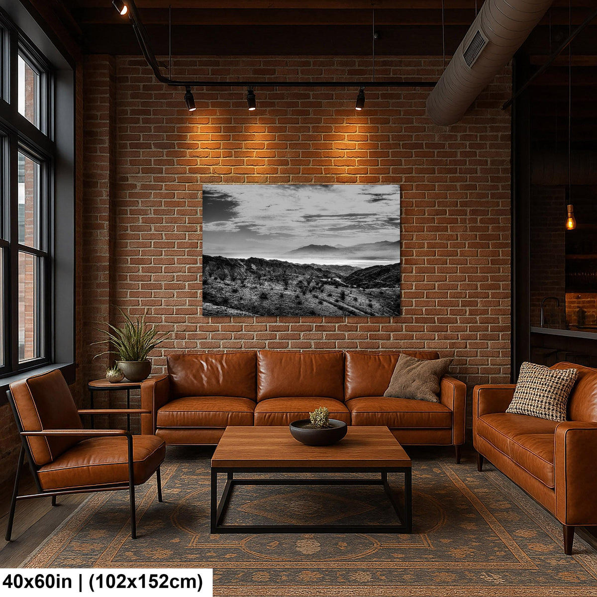 Desert Ridges: Salton Sea Mecca California Black White Photography Wall Art