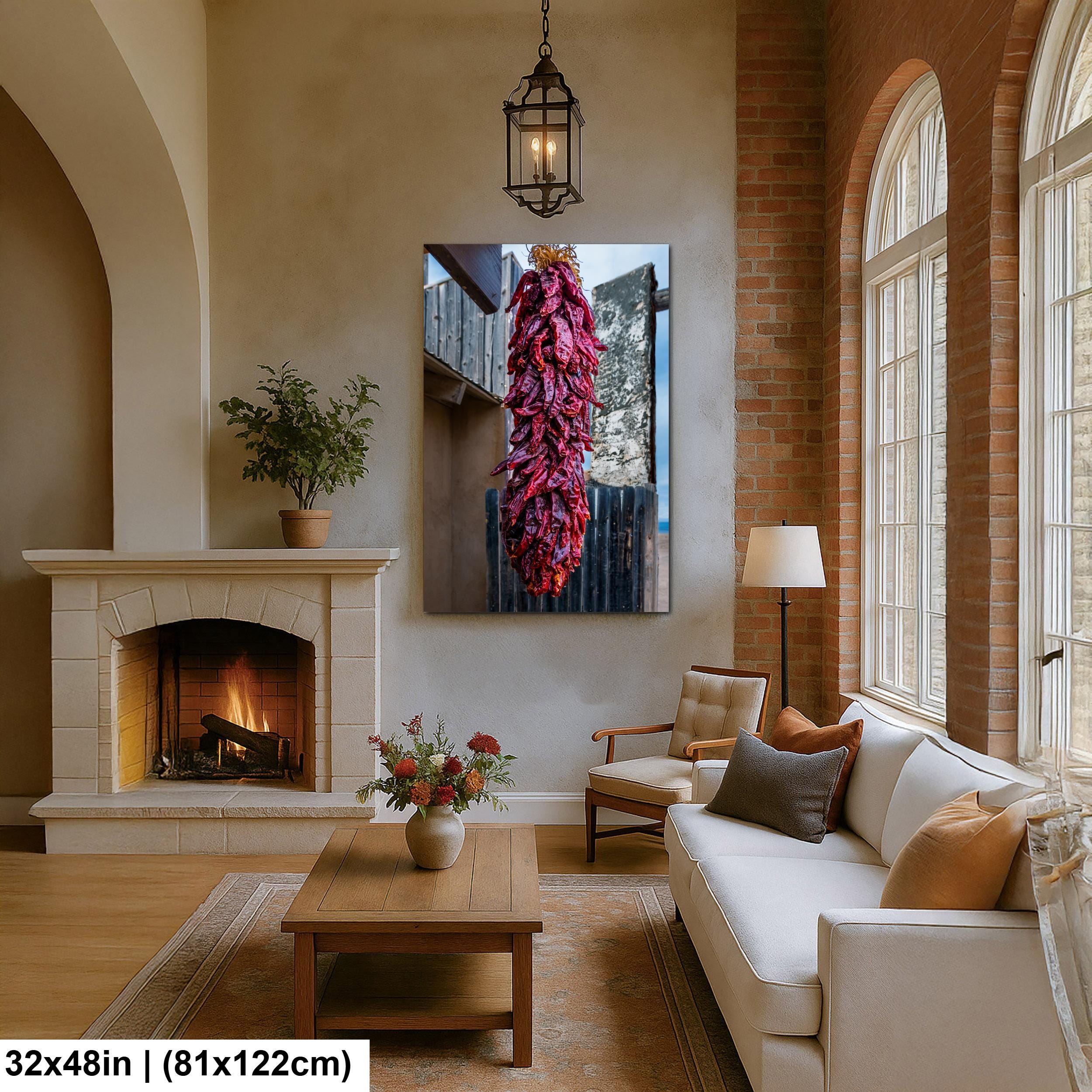 Hanging Chile Ristra, Tombstone, Arizona Southwest Kitchen Photography Wall Art