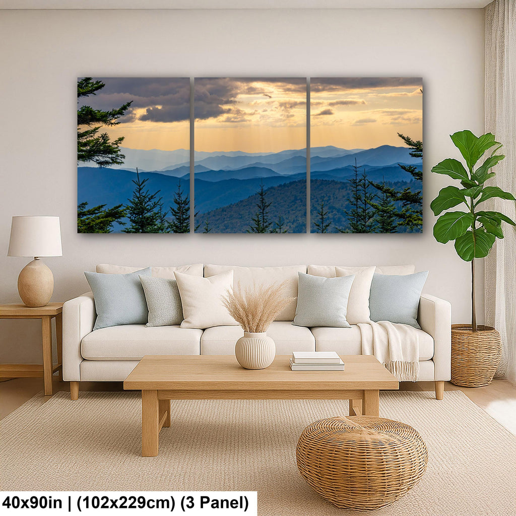 Smoky Horizon: Mountain View Great Smoky Mountains Tennessee Photo Wall Art