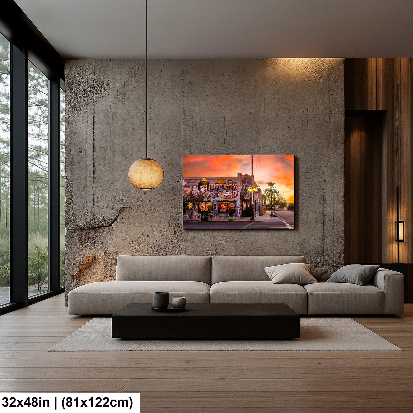 Tucson Mural - Hippie Gypsy at Sunset, Arizona Street Art Photography Print