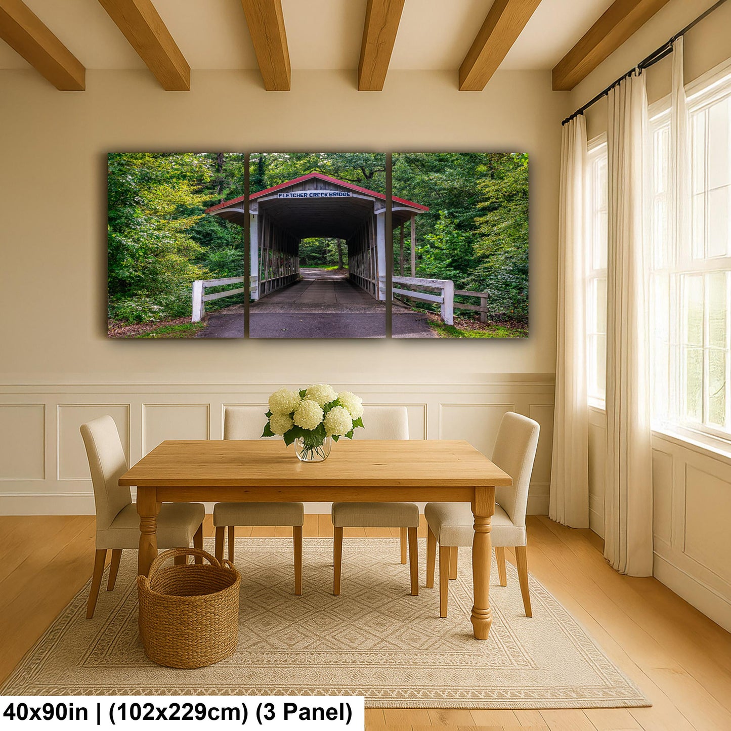 Fletcher Creek Bridge Covered Bridge - Little Rock Arkansas Photography Print
