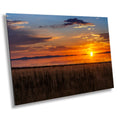 Amber Reflections of Great Salt Lake: Sunset at Antelope Island State Park Print Utah Wall Art