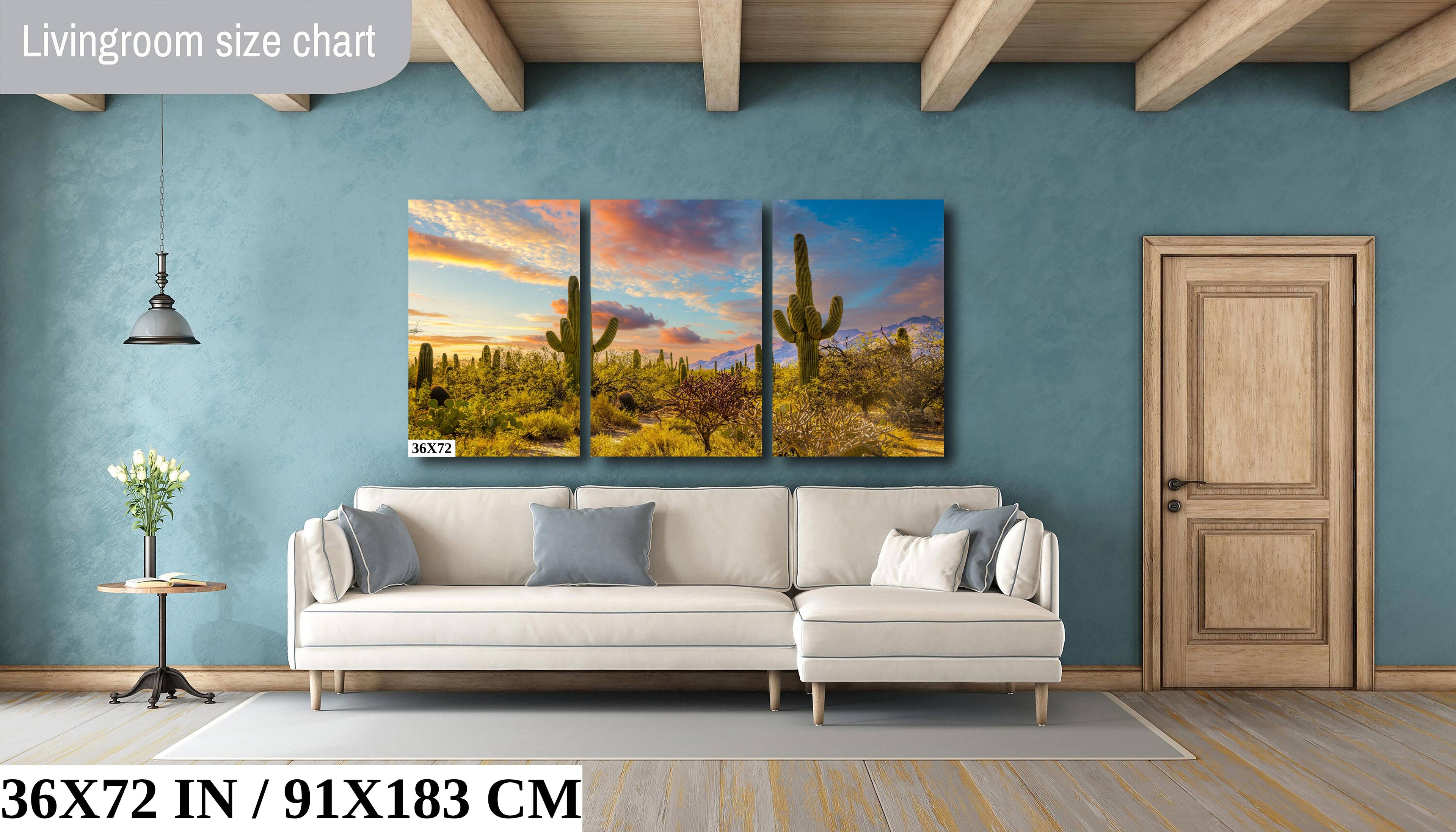 Sabino Canyon Cactus Sunset: Tucson Arizona Desert Photography Wall Art