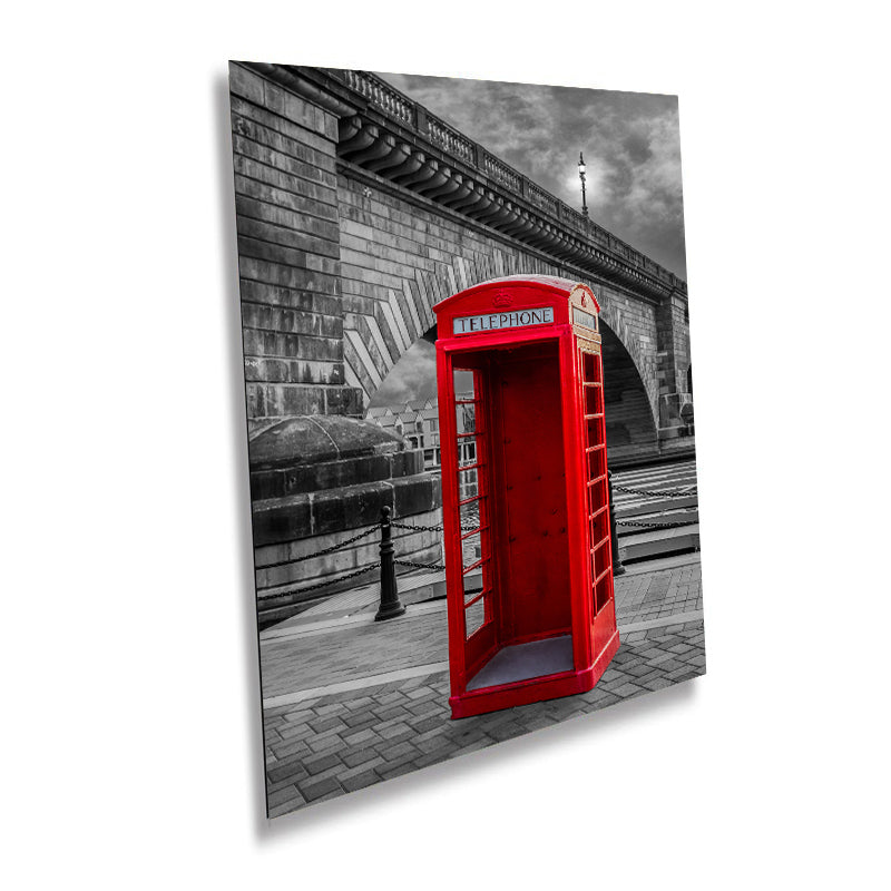 Red Phone Booth: London Bridge Photography Wall Art