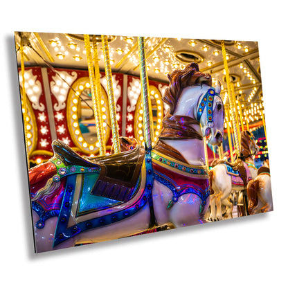Carousel Whirls Delights: Arizona State Fair Amusement Rides Photography Wall Art