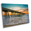 Coastal Awakening: Wrightsville Beach Photography Jonnie Mercers Fishing Pier North Carolina Architectural Seascape Wall Art