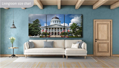 Maine State House Wall Art – Augusta Maine Landmark Photography | Patriotic Home Decor