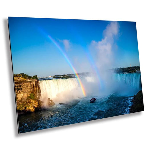 Niagara Falls Rainbow Art – Double Rainbow Photo Canvas | Ontario Waterfall Print