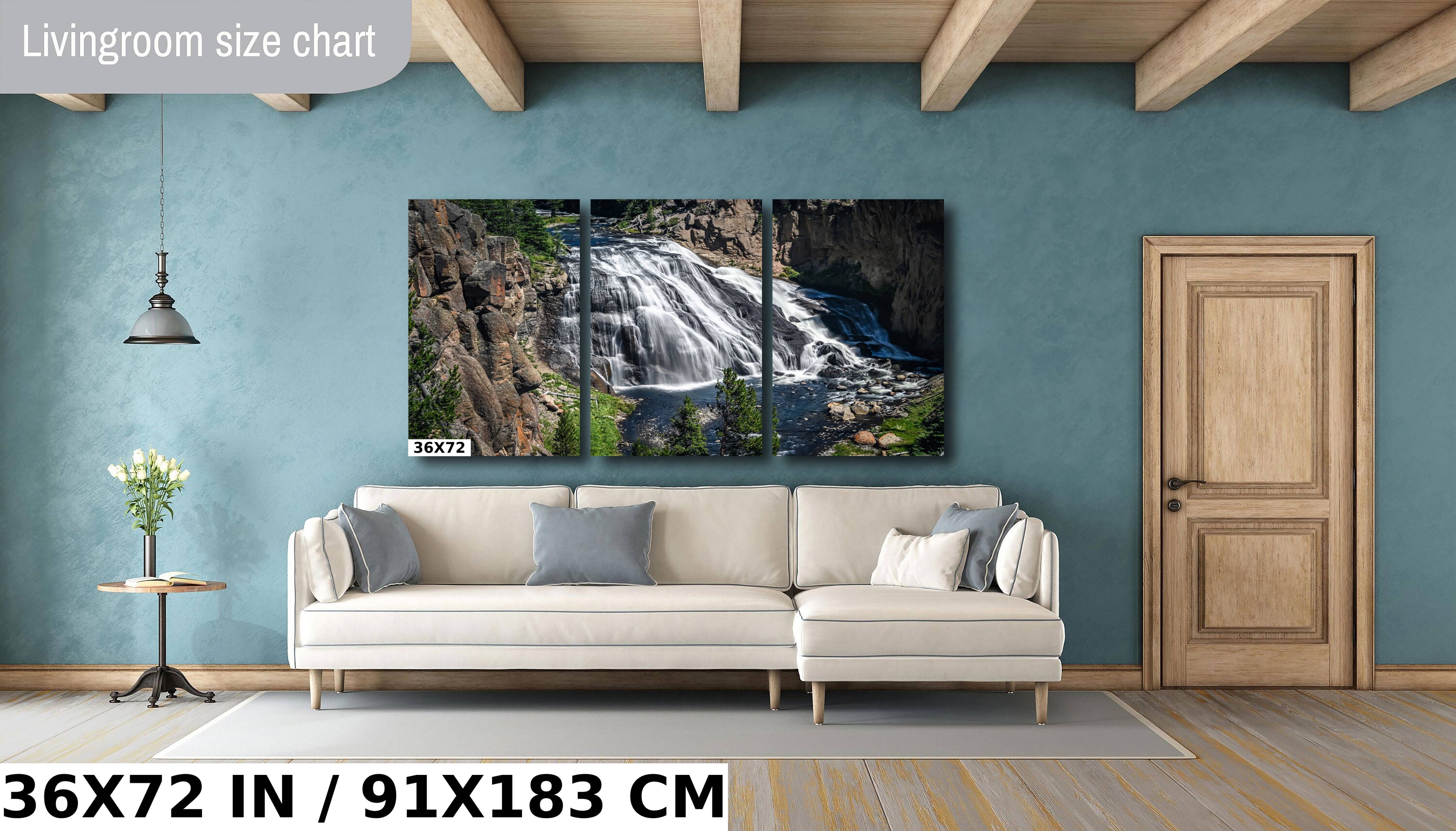 Gibbon Falls Print: Yellowstone National Park Waterscape Wall Art
