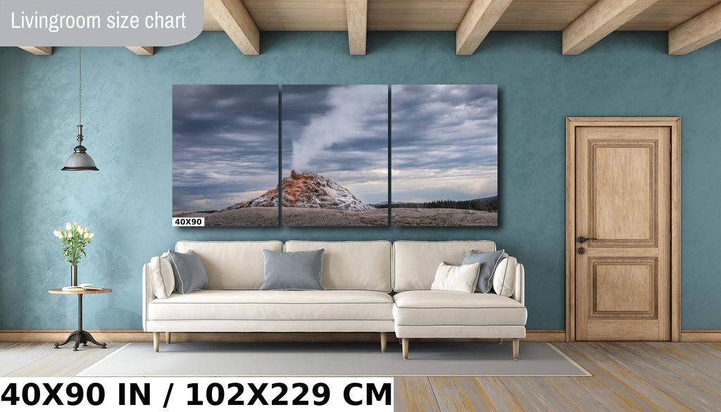 White Dome Geyser Print: Yellowstone National Park Wall Art