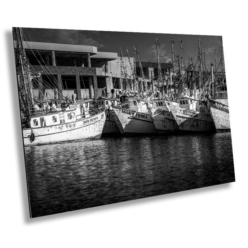 Fishing Boats Wall Art – Nautical Canvas Print of Rocky Point Harbor Boats