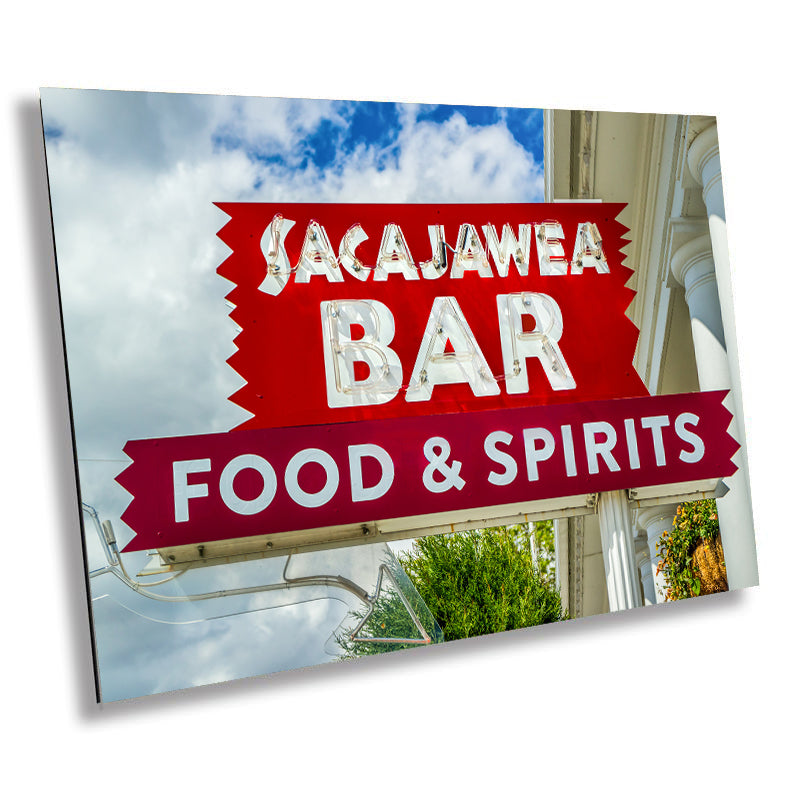 Sacajawea Bar Sign Print: Three Forks Montana Landmark Photography