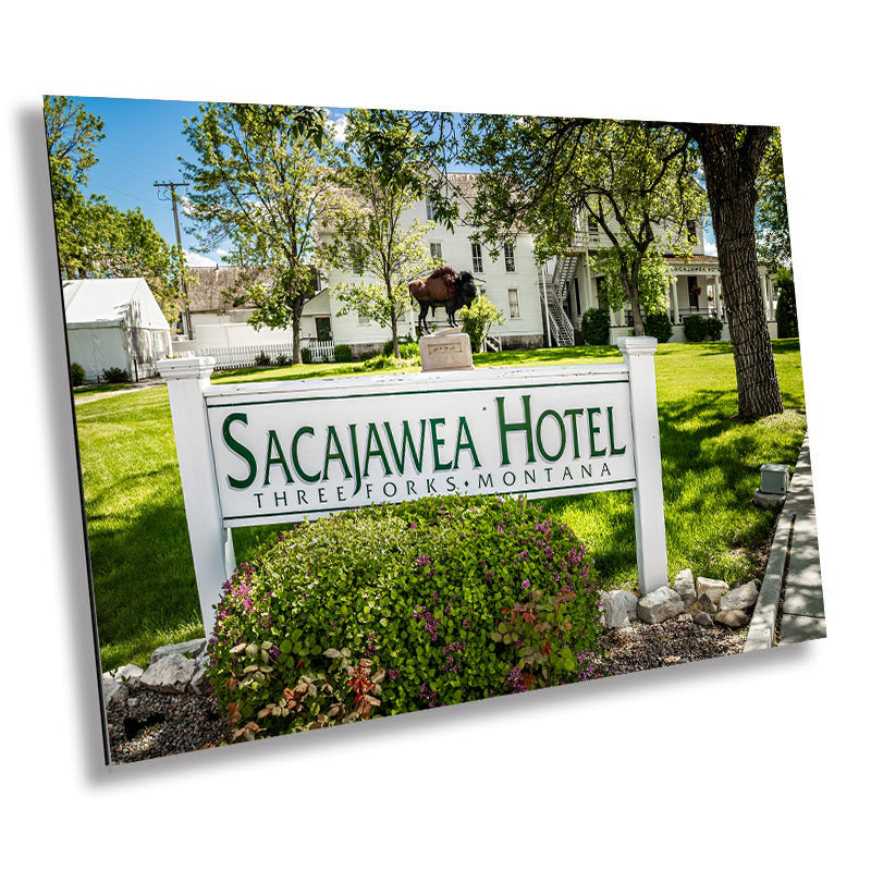 Sacajawea Hotel Sign Print: Montana Historic Landmark Wall Art
