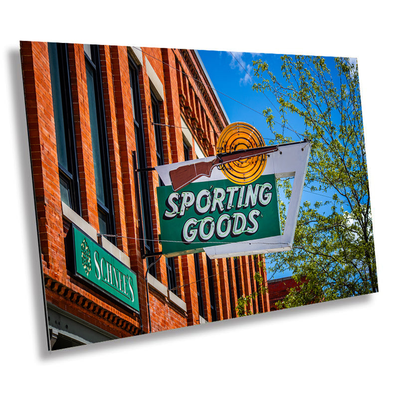 Schnee's Sporting Goods Signage Print: Bozeman Montana Landmark Wall Art