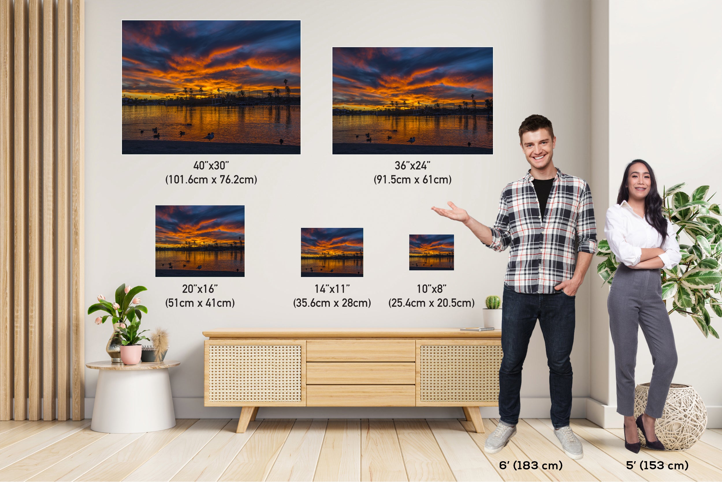 Twilight Reflections: Lake Havasu Sunset Landscape Photography Wall Art