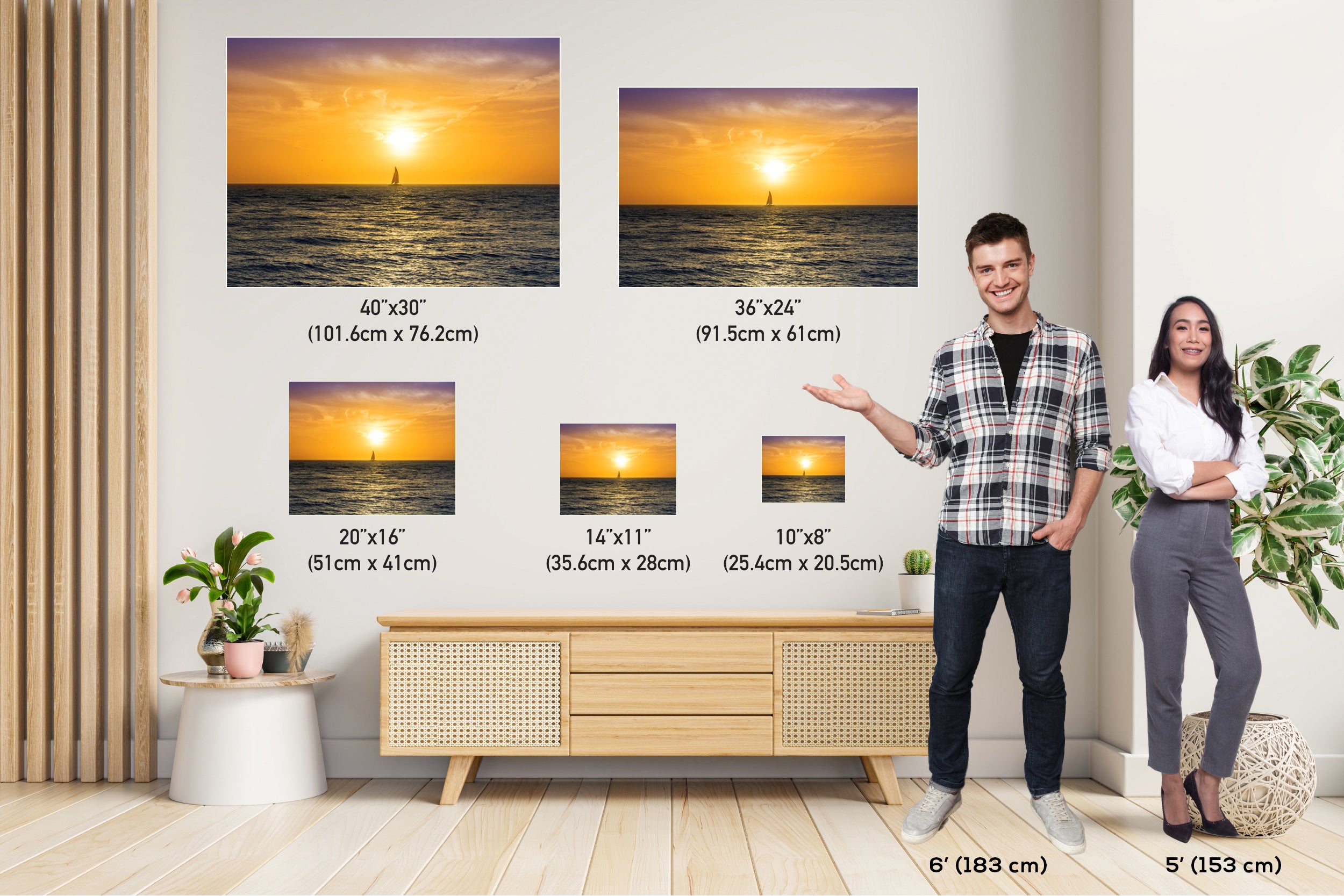 Sunset Voyage: Key West Sailing Beach Sunset Photography Canvas Print Florida Seascape Wall Art
