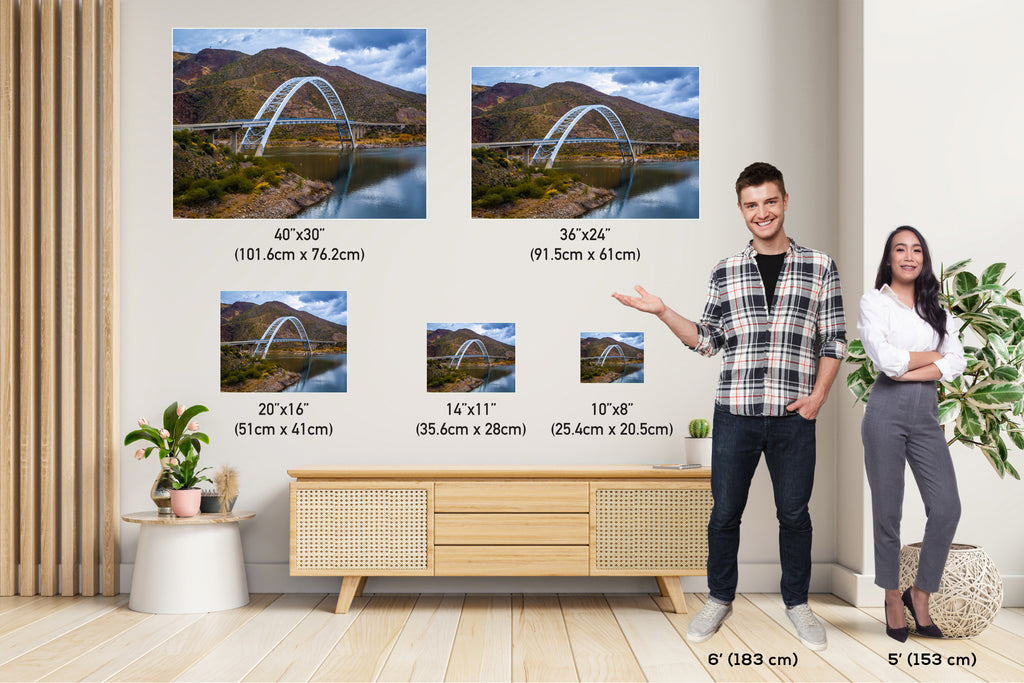 Roosevelt Lake Bridge Arch: Gila County Arizona Landscape Wall Art