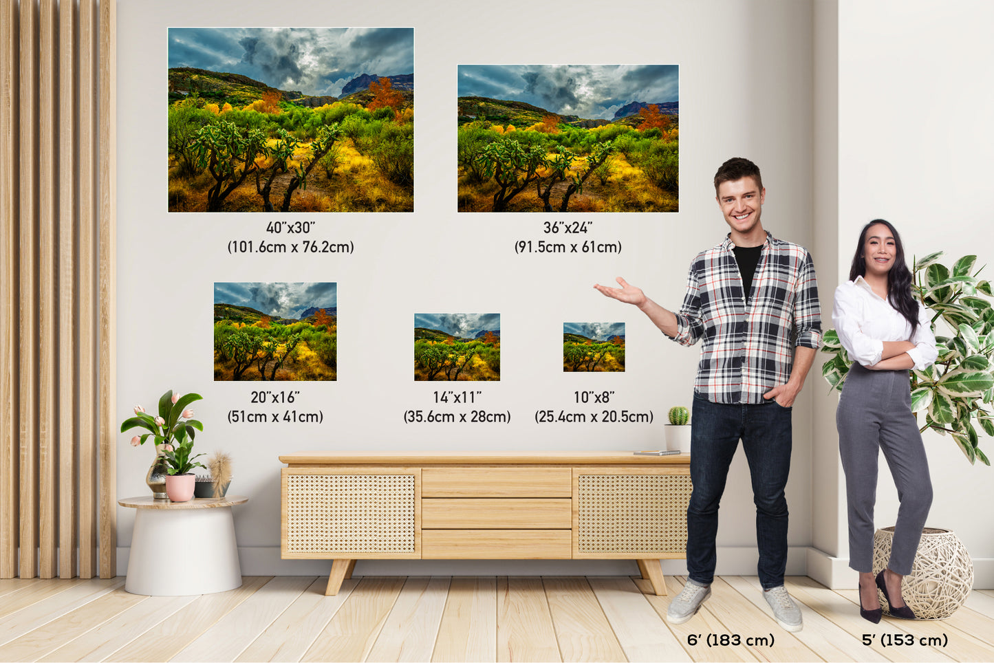 Stormy Glow: Arizona American Southwest Landscape Photography Nature Wall Art Nature Canvas Print