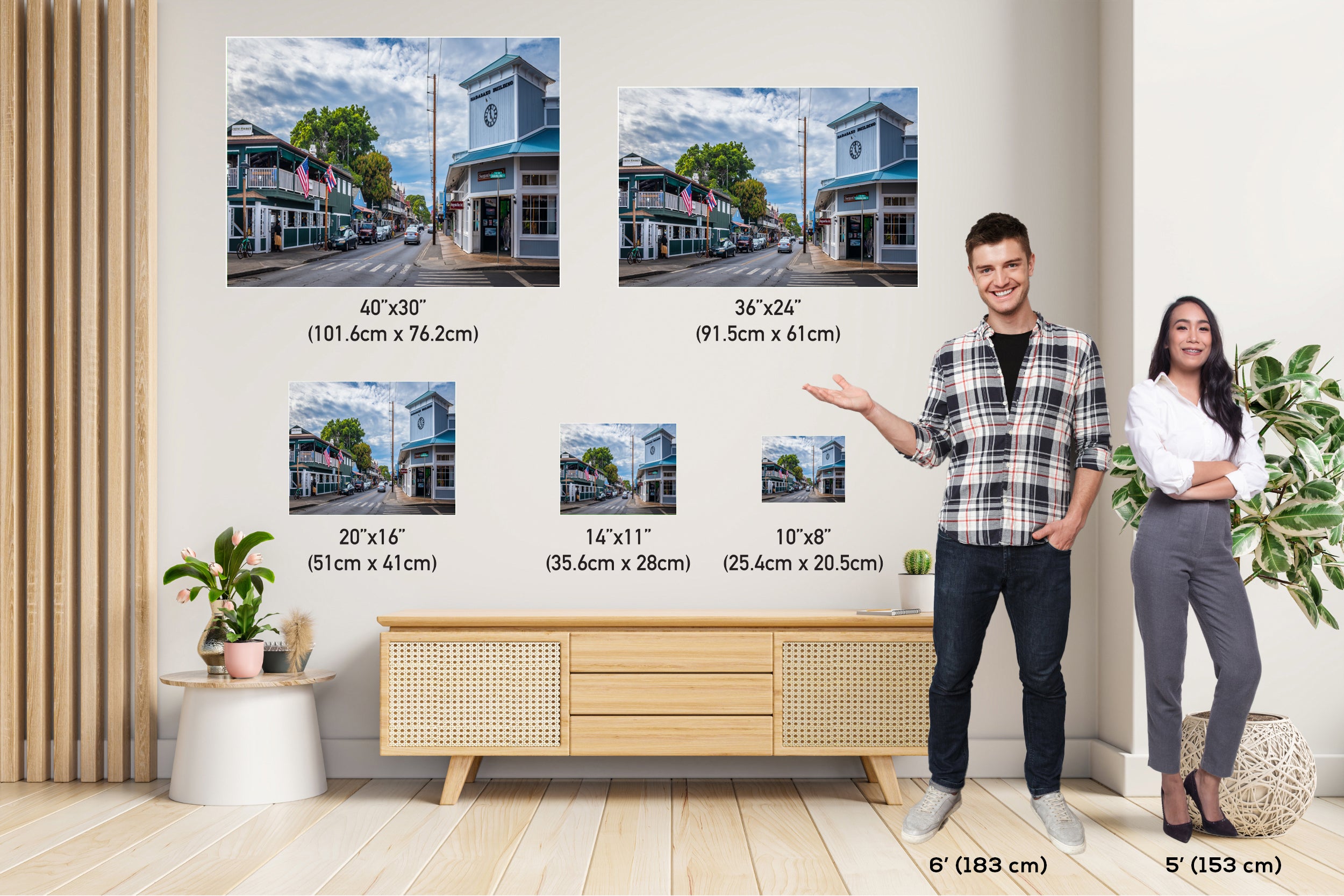Lahaina Canvas Print - Front Street Historic Maui Wall Art on Premium Photo Paper