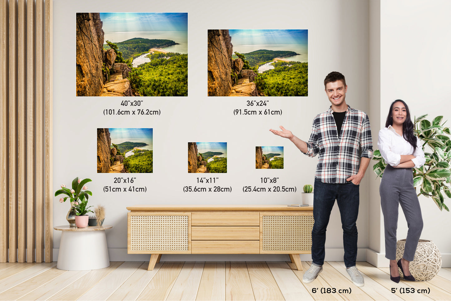 Trailblazing Adventure: Beehive Trail Acadia National Park Maine Photography Wall Art