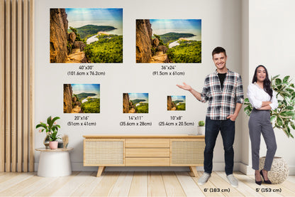 Trailblazing Adventure: Beehive Trail Acadia National Park Maine Photography Wall Art