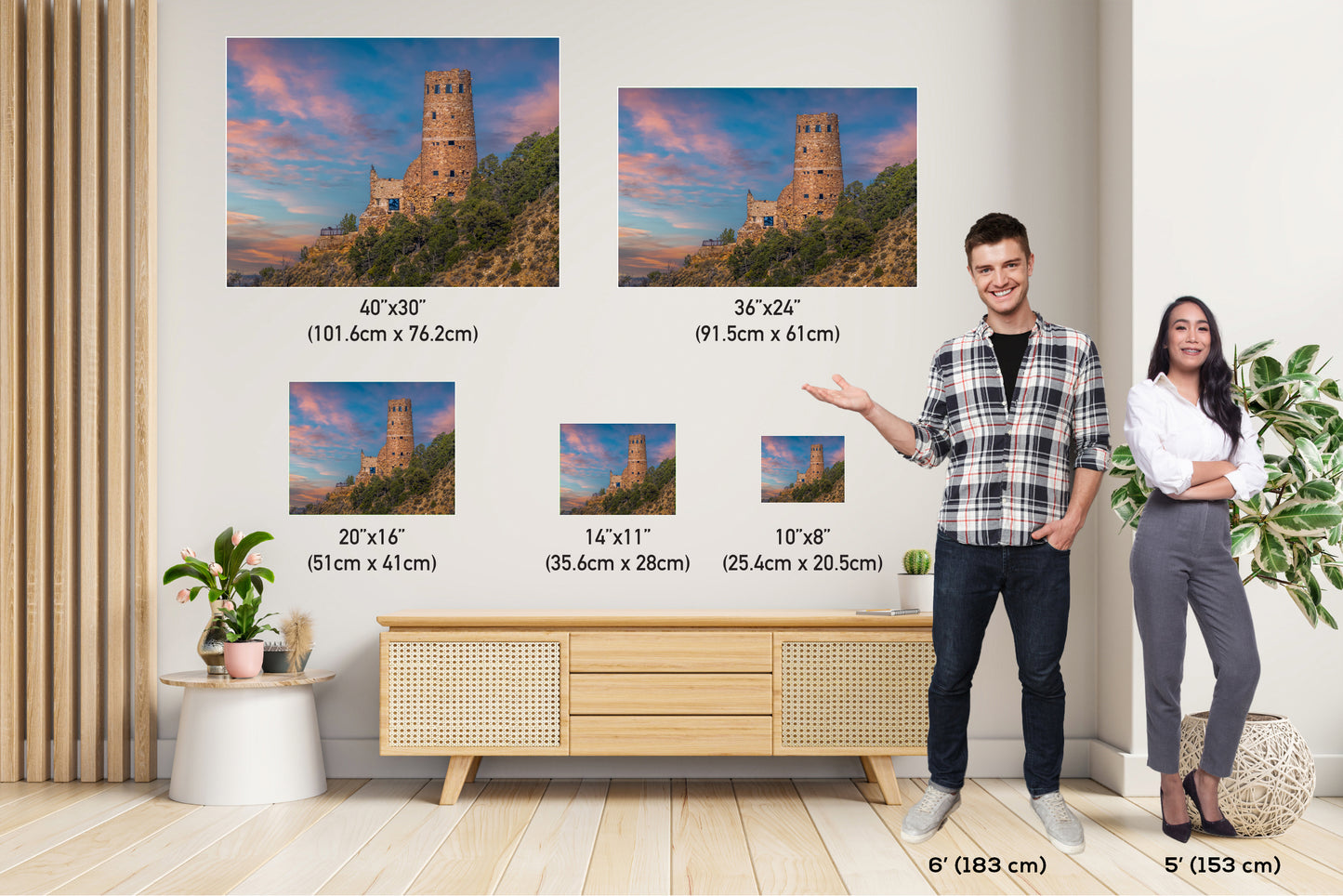 Desert View Watchtower Grand Canyon Arizona Landscape Photography Wall Art