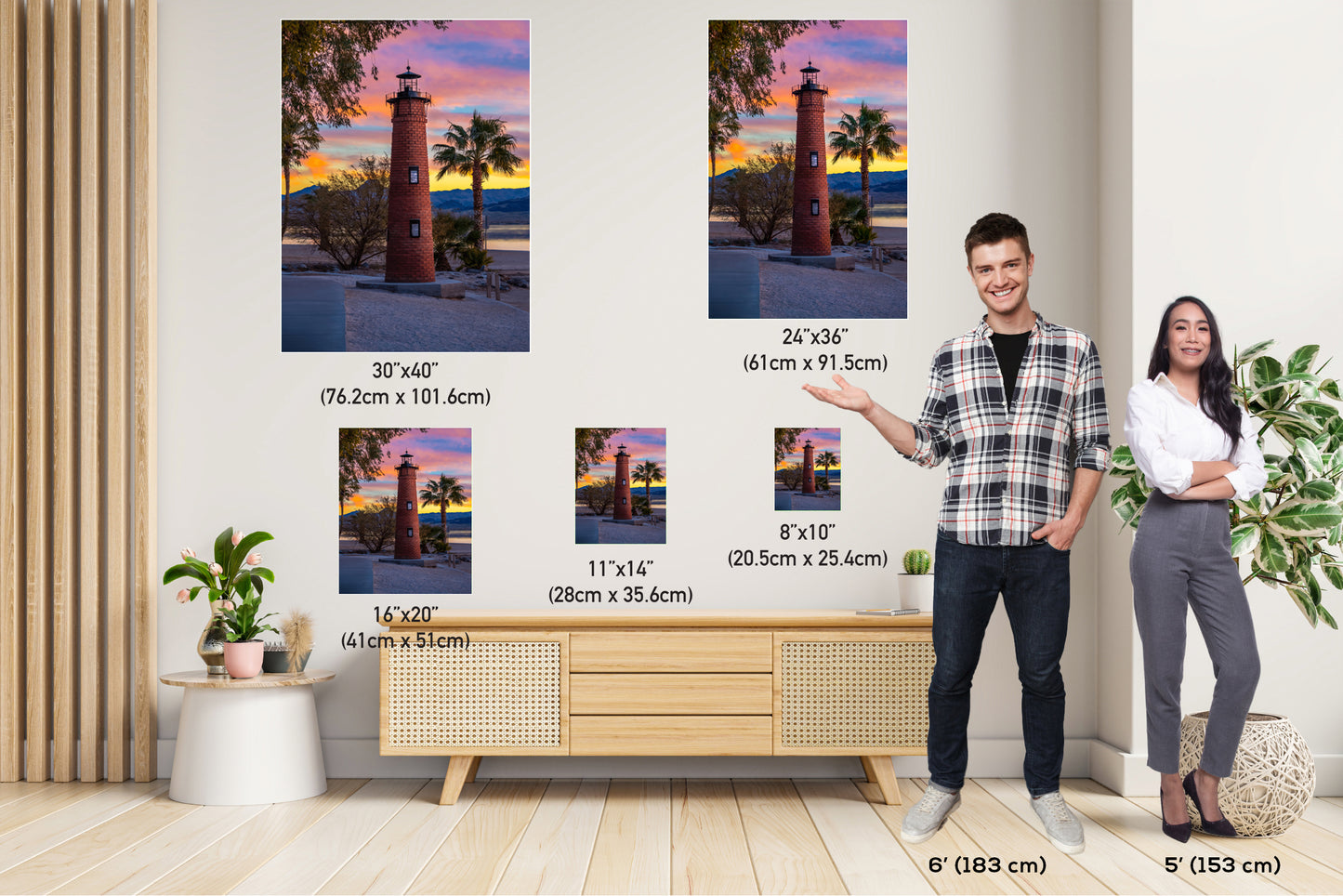 Lighthouse Glow Lake Havasu at Sunset Arizona Photography Wall Art