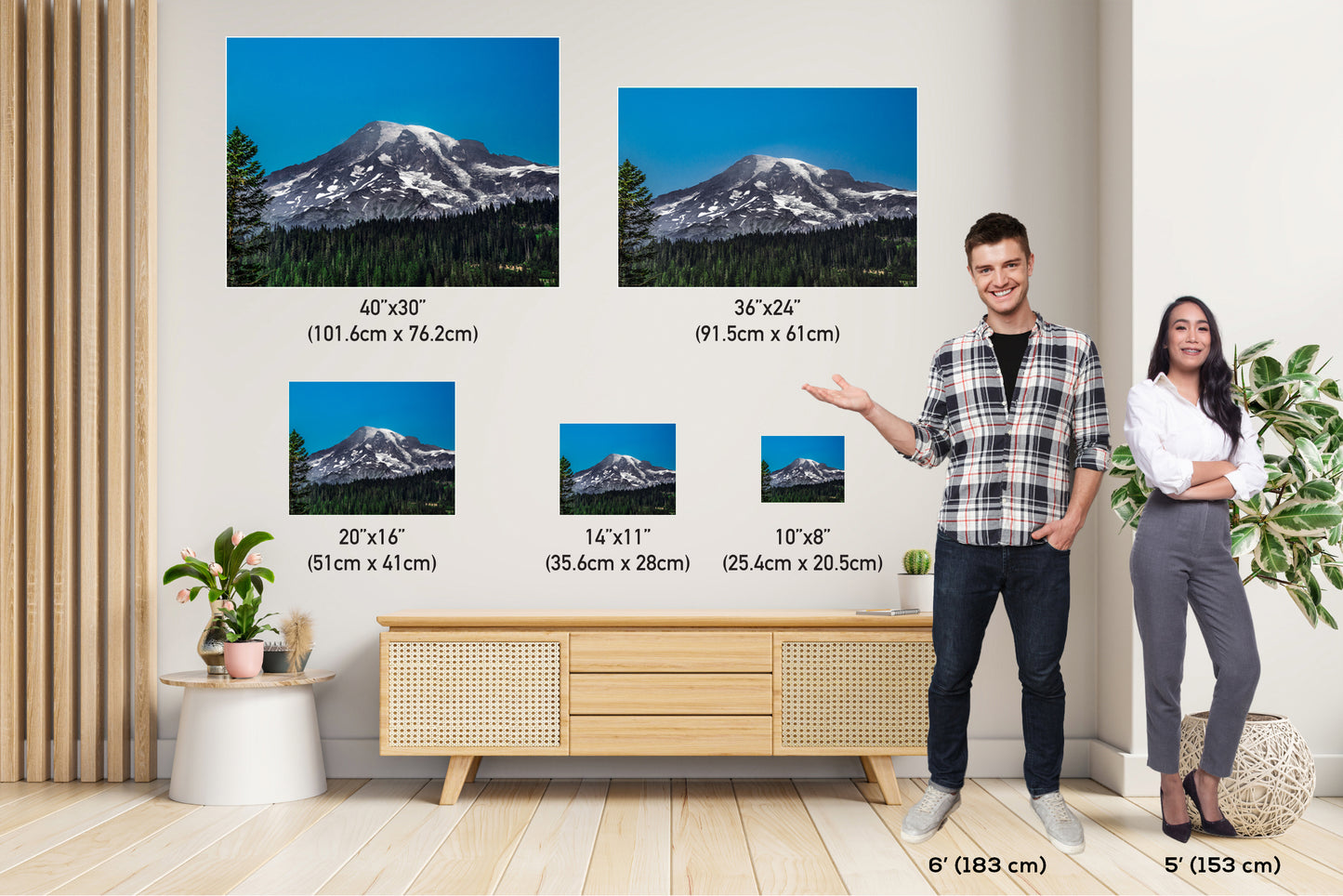 Peak Perfection: Mount Rainier Snowcapped Mountain Wall Art National Park