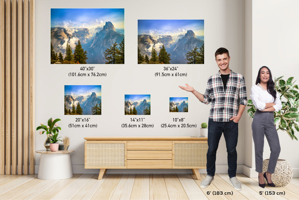 Half Dome Yosemite Photography Print: Mountain Peak Wall Art