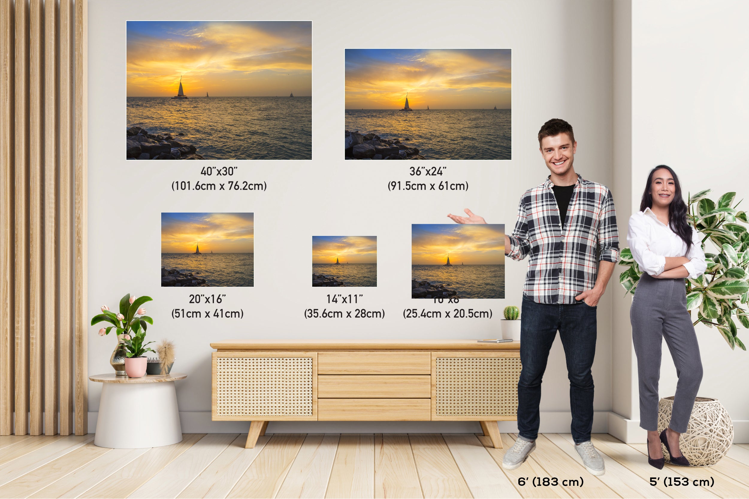 Coastal Escapade: Key West Sunset Florida Beach Sailing Seascape Canvas Print Nautical Photography